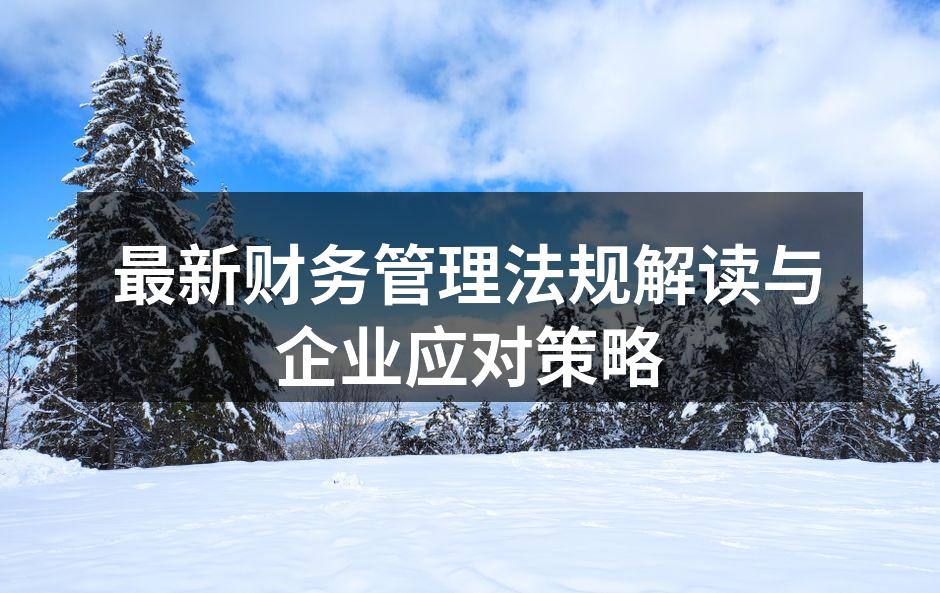 最新财务管理法规解读与企业应对策略